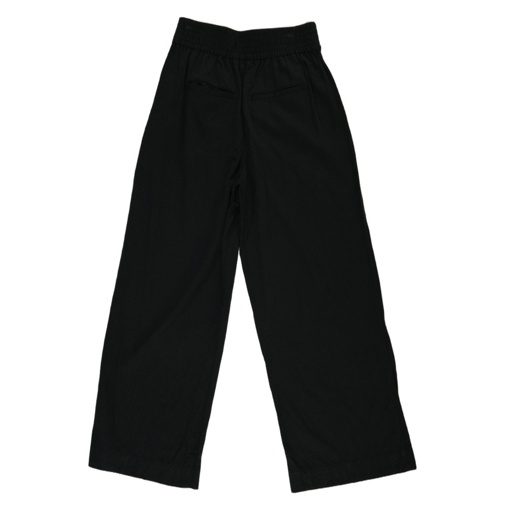New Madewell Wide Leg Pants Women's Size‎ XS Black Pockets Elastic High Waist